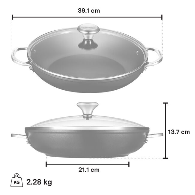 Toughened Nonstick Pro Braiser, view 2